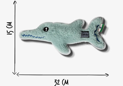 Resploot Tuffles Dolphin Dog Toy – Durable Recycled Material with Squeaker Feature