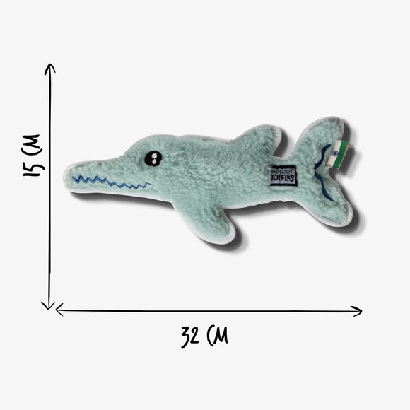 Resploot Tuffles Dolphin Dog Toy – Durable Recycled Material with Squeaker Feature