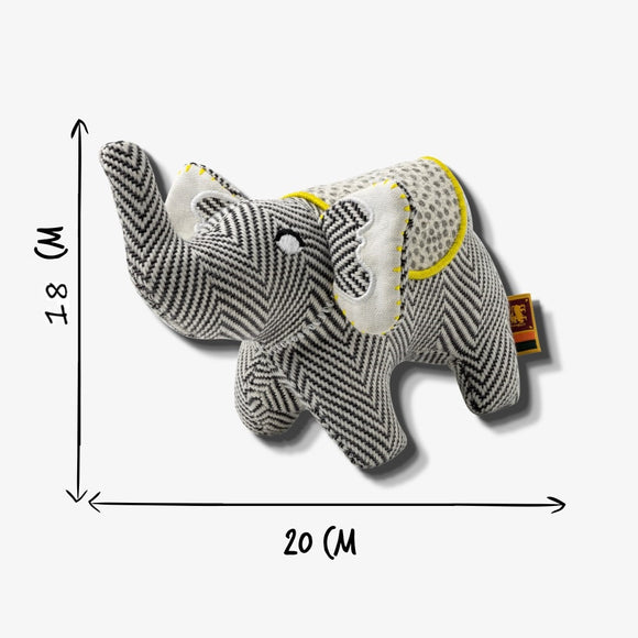 Resploot Cuddlers Elephant Plush Toy – Recycled Material, Squeaker, Soft and Durable