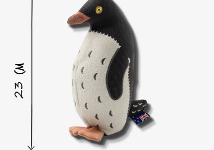 Resploot Cuddlers Yellow Eye Penguin Plush Toy – Recycled Material, Squeaker Inside