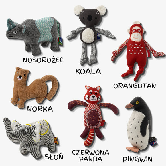 Resploot Cuddlers Elephant Plush Toy – Recycled Material, Squeaker, Soft and Durable