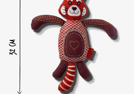 Resploot Cuddlers Red Panda Plush Toy – Recycled Material, Squeaker Inside, Soft and Durable