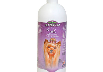 Bio-Groom Silk Creme Rinse Conditioner – Moisturizing Creamy Formula, 1:4 Concentrate, 946ml