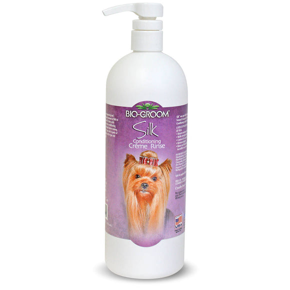 Bio-Groom Silk Creme Rinse Conditioner – Moisturizing Creamy Formula, 1:4 Concentrate, 946ml