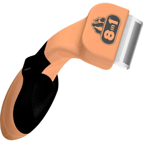 8in1 Perfect Cat Coat DeShedder – Stainless Steel Blade, Removes Dead Undercoat Efficiently