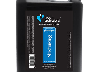 Groom Professional Coconut Moisturizing Shampoo – Concentrated 1:10 Formula, 4L, Nourishing Hydration