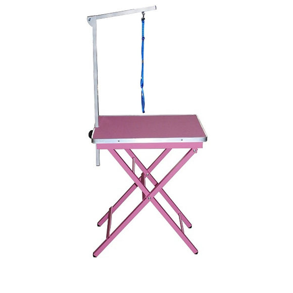 GroomStar Exhibition Grooming Table – MDF Top 60x45cm, Pink, Stable and Lightweight Design