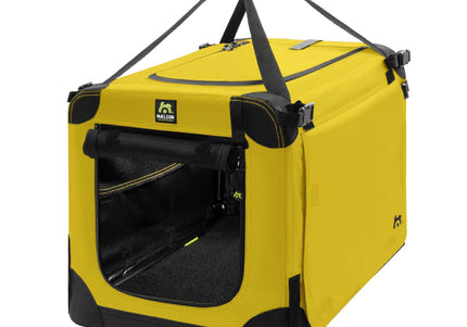 Maelson Soft Dog Kennel – High-Quality Fabric Carrier, Saffron Yellow, Large Size