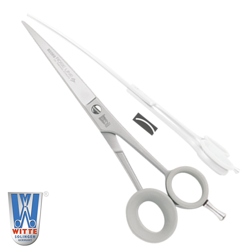 Witte Rose Line 6.5" Curved Grooming Scissors – Micro-Sanded Precision Blades, Ergonomic Design