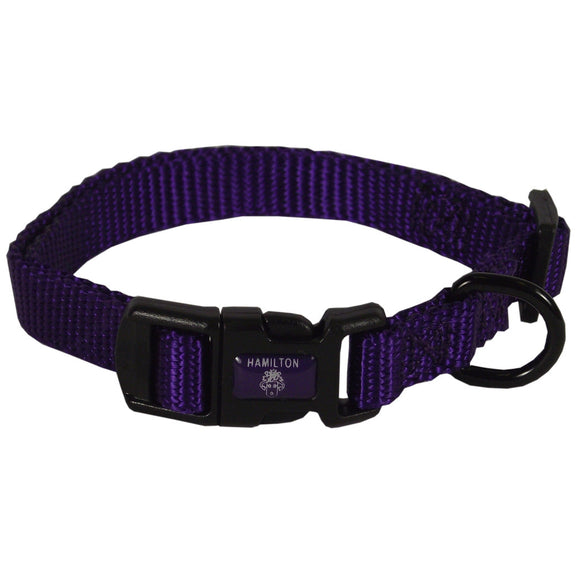 Hamilton Classic Adjustable Collar – 10mm Nylon, Smooth Fit, Black, Lightweight Design