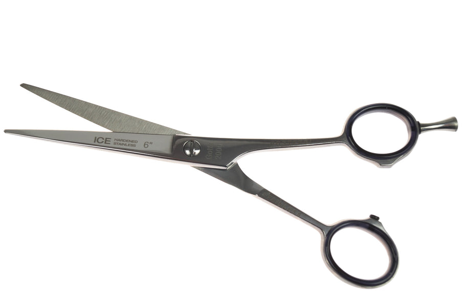 Gotta Solingen Ice 6" Straight Scissors – Nickel-Plated, One-Sided Micro-Grind Precision