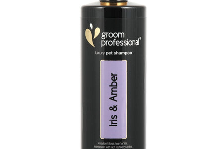 Groom Professional Iris & Amber Luxury Shampoo – Concentrated Glossy Formula with Subtle Floral Scent, 450ml
