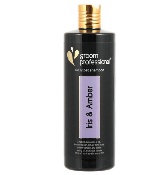 Groom Professional Iris & Amber Luxury Shampoo – Concentrated Glossy Formula with Subtle Floral Scent, 450ml