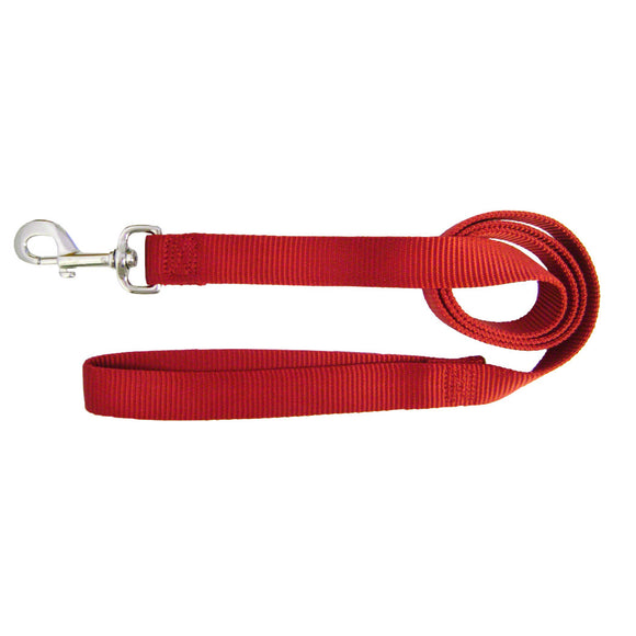 Hamilton Single Thick Leash – Durable 122cm Nylon Lead, 25mm Wide, Brown Color