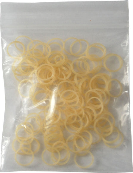 HPP Latex Rubber Bands – Transparent 0.9 cm, Durable and Flexible, 100 Pack