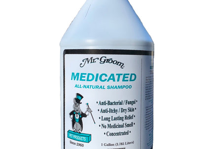 Mr. Groom Medicated Shampoo – Concentrated 1:4 Formula, Soothes Dry and Itchy Skin, 3.8L