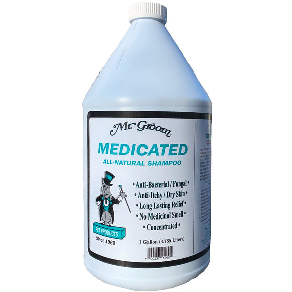 Mr. Groom Medicated Shampoo – Concentrated 1:4 Formula, Soothes Dry and Itchy Skin, 3.8L