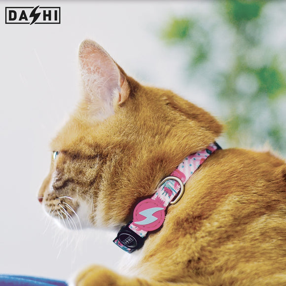 Dashi Flamingo Cat Collar – Colorful Adjustable Collar with Flamingo Pattern, Lightweight Design