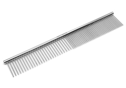 Artero Short Pin Comb 18.5cm – Metal Grooming Comb with Mixed 50/50 Tooth Spacing