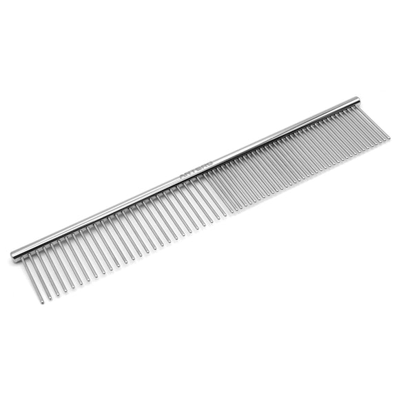 Artero Short Pin Comb 18.5cm – Metal Grooming Comb with Mixed 50/50 Tooth Spacing