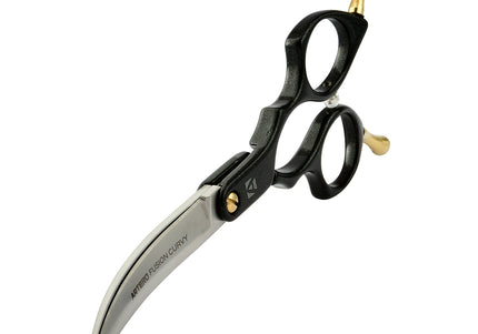 Artero Fusion Black Curvy Scissors – Lightweight 6-Inch Professional Asian Fusion Haircutting Tool