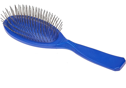 Madan Large Pin Brush – Ergonomic Handle, 22mm Soft Metal Pins, Sky Blue, Professional Quality