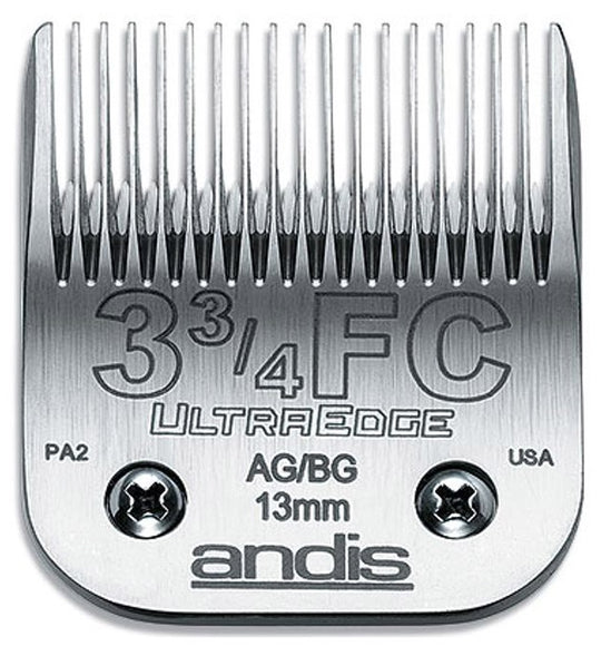 Andis UltraEdge No. 3 and 3/4FC Clipper Blade – 13mm Precision Steel, Durable Edge