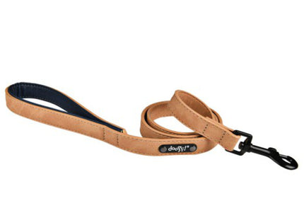 Doogy Simili Sweet Eco-Leather Leash – 105cm Length, 20mm Wide, Beige, Durable Design
