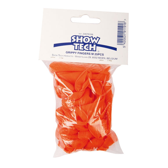 Show Tech Grippy Fingers Medium – Reusable Rubber Trimming Fingers with Anti-Slip Coating, 25 Pack