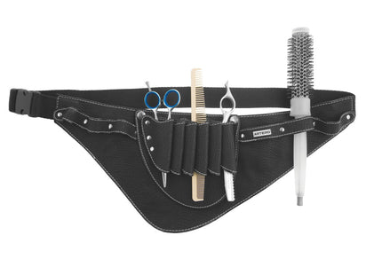 Artero Leather Grooming Belt Case – 6 Spacious Compartments, Durable and Adjustable Design