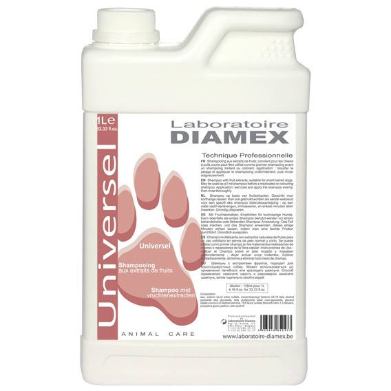 Diamex Universel Fruits Shampoo – Concentrated Cleansing Formula with Fruit Extracts, 1L