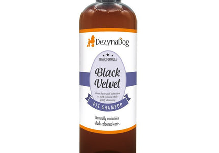 DezynaDog Magic Formula Black Velvet Shampoo – Concentrated 1:10, Enhances Black and Dark Coats, 500ml