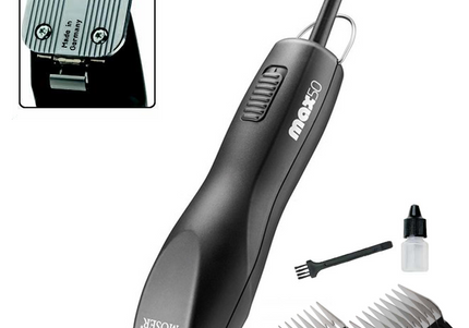 Moser MAX 50 Professional Grooming Clipper – Quiet Operation, 1mm Blade with Attachments