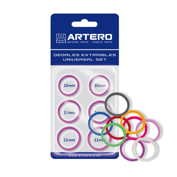 Artero Interchangeable Scissor Rings Set – 6 Red Silicone Inserts for Comfortable Grip