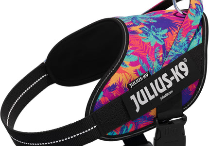 Julius-K9 Power & More Harness Vibe – Adaptive Leash Ring, Palm Tree Pattern, XS Size