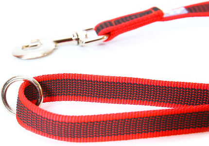 Julius K9 Color & Gray Supergrip Leash – Black, 2x120cm, Anti-Slip with Handle and Ring