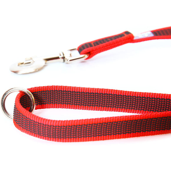 Julius K9 Color & Gray Supergrip Leash – Black, 2x120cm, Anti-Slip with Handle and Ring