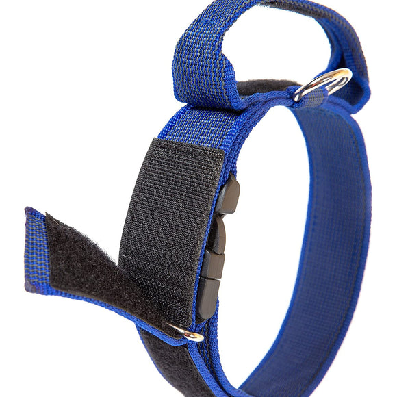 Julius K9 Color&Gray Collar with Handle – 40mm Wide, Safety Lock, Black, Durable Design