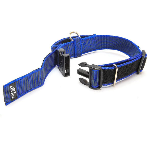 Julius K9 Color&Gray Collar with Handle – 40mm Wide, Safety Lock, Black, Durable Design
