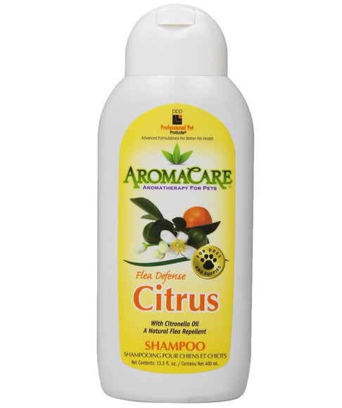 PPP AromaCare Flea Defense Citrus Shampoo – Concentrated Citronella Formula, 400ml, Effective Flea Protection