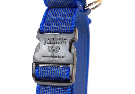 Julius K9 Color&Gray Collar with Handle – 40mm Wide, Safety Lock, Black, Durable Design