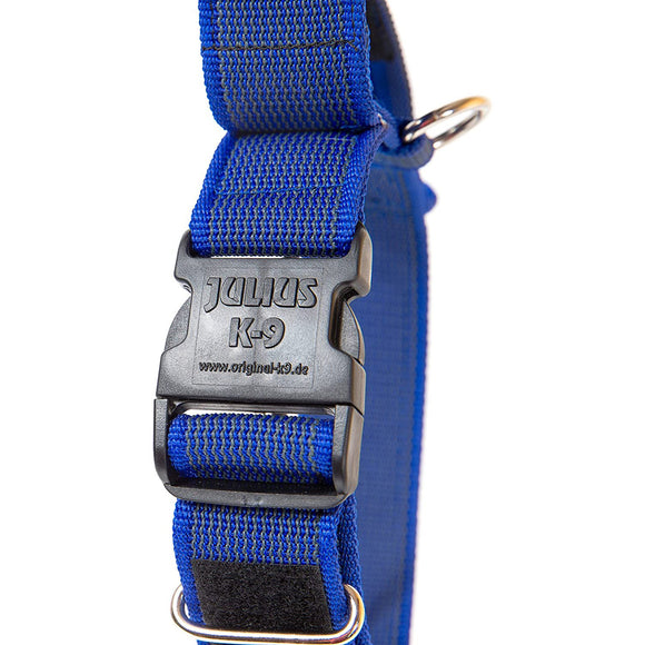Julius K9 Color&Gray Collar with Handle – 40mm Wide, Safety Lock, Black, Durable Design