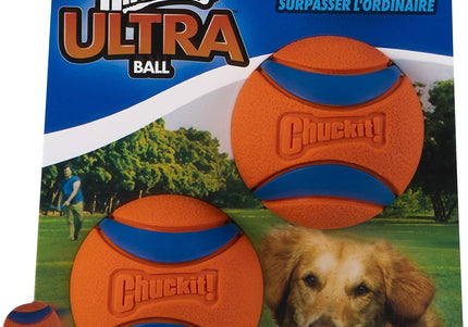 Chuckit! Ultra Ball Medium 6.4cm – Durable High-Bounce Rubber Toy, 2 Pack