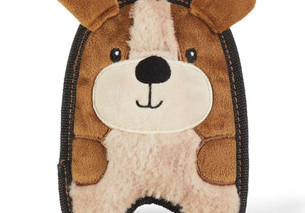 Outward Hound Durablez Puppy Squeaky Dog Toy – 16cm, Unfilled, Durable Brown Plush