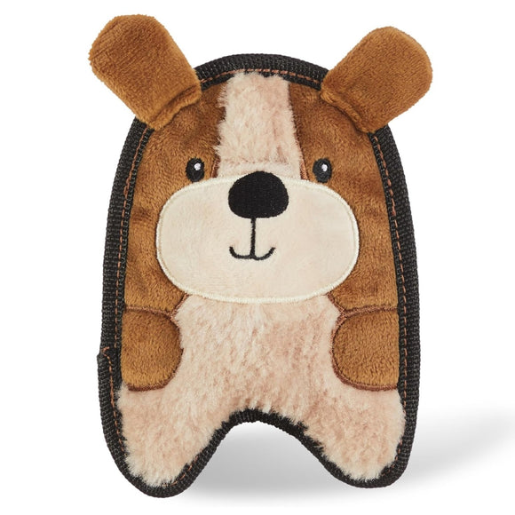 Outward Hound Durablez Puppy Squeaky Dog Toy – 16cm, Unfilled, Durable Brown Plush