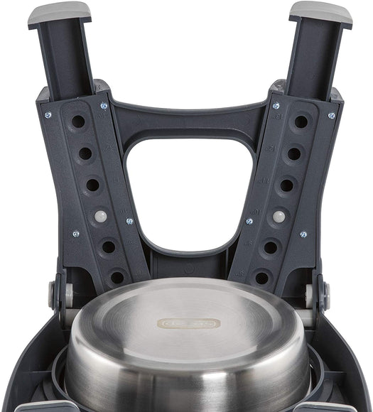 Dexas Adjustable Height Feeder – Steel Bowls on Stand, Customizable Elevated Design