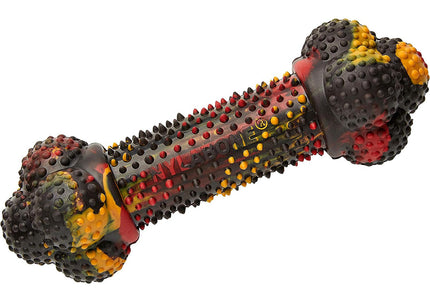 Nylabone Strong Rubber Bone – Cheese and Bacon Scented, Durable Chew Toy, Small Size