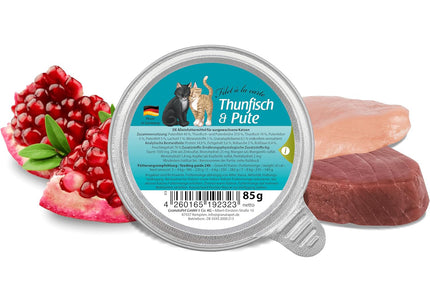 GranataPet Filet à la Carte Tuna and Turkey – Wet Cat Food Fillets in Natural Juices, 6x85g