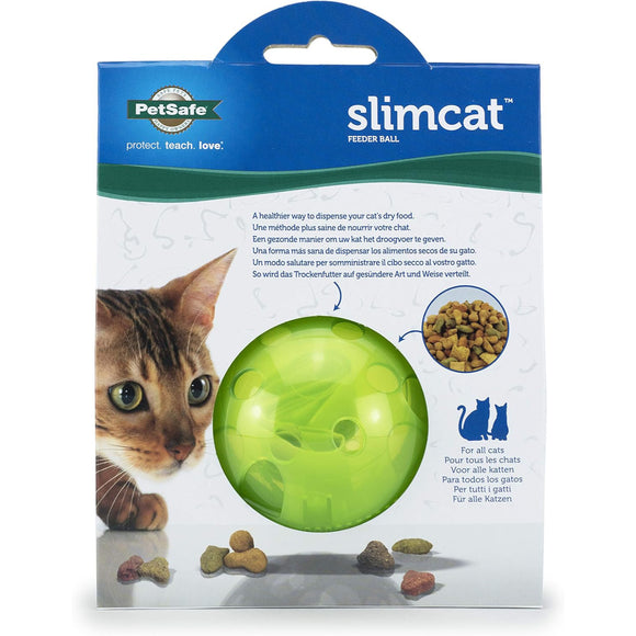 PetSafe SlimCat Interactive Feeder – Light Pink Cat Treat Toy and Food Dispenser, Slower Eating