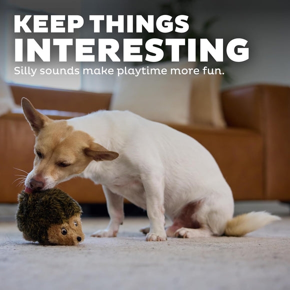 Outward Hound Hedgehogz Plush Hedgehog Toy – Soft Squeaky Play Companion, Durable Design